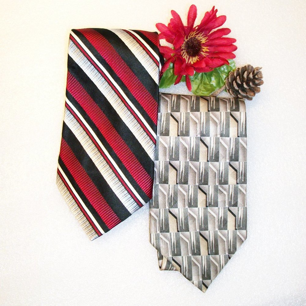 PIERRE CARDIN Mens Ties Lot of 2